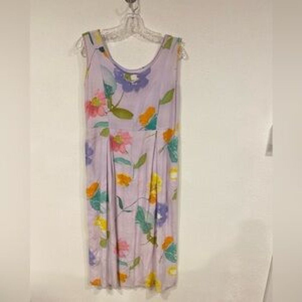 JAMS WORLD Floral Watercolor Print Midi Dress Size Small VGUC